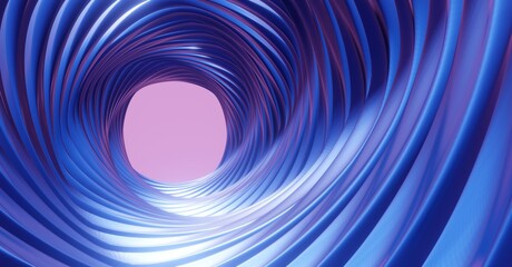 Abstract background spiral tunnel 3d render