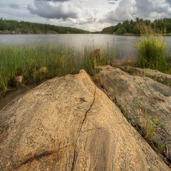 Lake and stones
