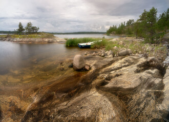 Lake and stones