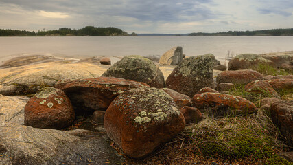 Lake and stones