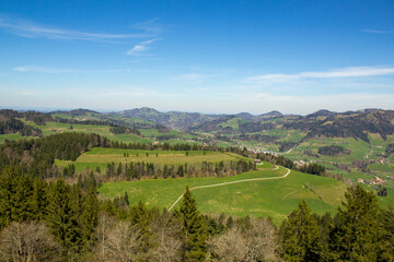 Fototapeta na wymiar Zürcher Obeland Panorama