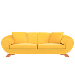 3d rendering illustration of a couch sofa