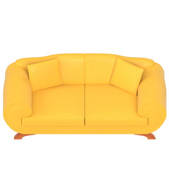 3d rendering illustration of a couch sofa