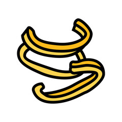 slice yellow pepper color icon vector. slice yellow pepper sign. isolated symbol illustration