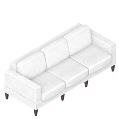 3d rendering illustration of a couch sofa