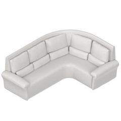 3d rendering illustration of a couch sofa