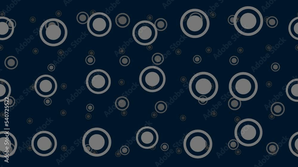 Poster radio button symbols float horizontally from left to right. parallax fly effect. floating symbols ar