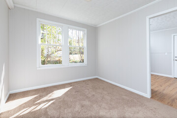 light and airy, bright, open, empty room