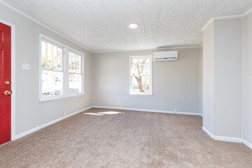 light and airy, bright, open, empty room