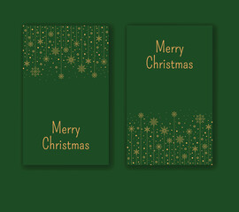 Elegant merry Christmas realistic background card concept design template