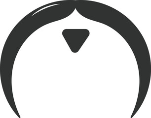 Photo Booth Vintage man's mustache flat icon