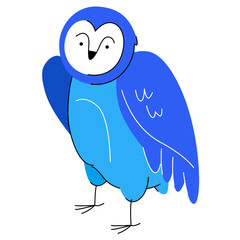 Owl flat design style character