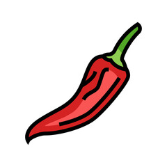 red chili pepper color icon vector. red chili pepper sign. isolated symbol illustration