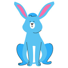 Cute rabbit - flat design style character