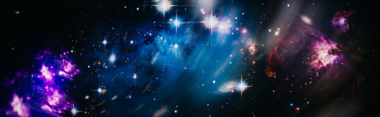 Mystical beautiful space. Unforgettable diverse space background , Spiral galaxy in deep space....