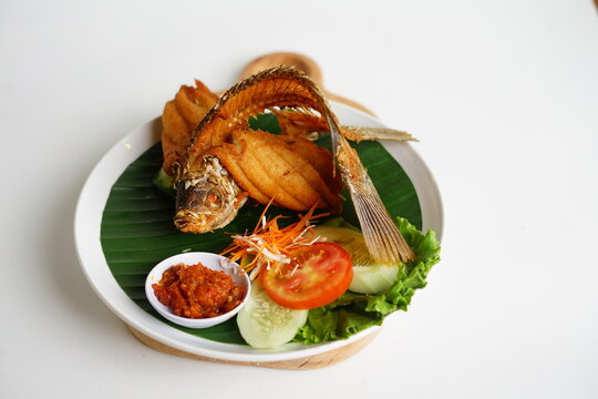 Gurame Goreng Terbang or fried gurami with javanese special sambal