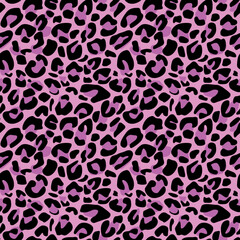 Pink leopard design seamless animal background