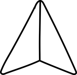 Hand drawn vector illustration map pin arrow head