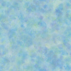 Blue seamless background, wet paper effect. Watercolor spots for design.