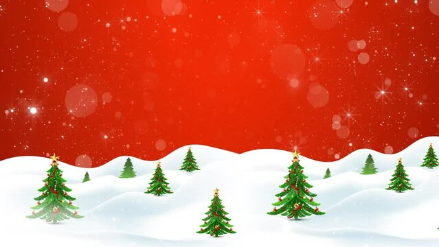 Christmas background with Christmas tree motion graphics video