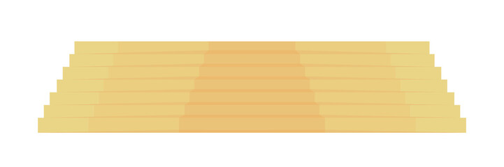 Step seating in gym semi flat color vector object. Spectator places. Editable element. Full sized item on white. Auditorium simple cartoon style illustration for web graphic design and animation