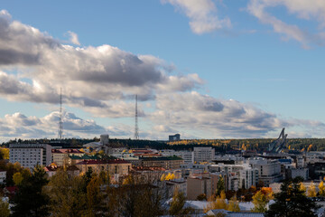 Lahti, Finland cityscape in autumn colors