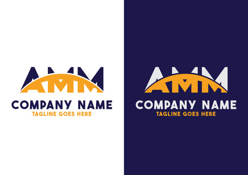 Letter AMM logo design vector template, AMM logo