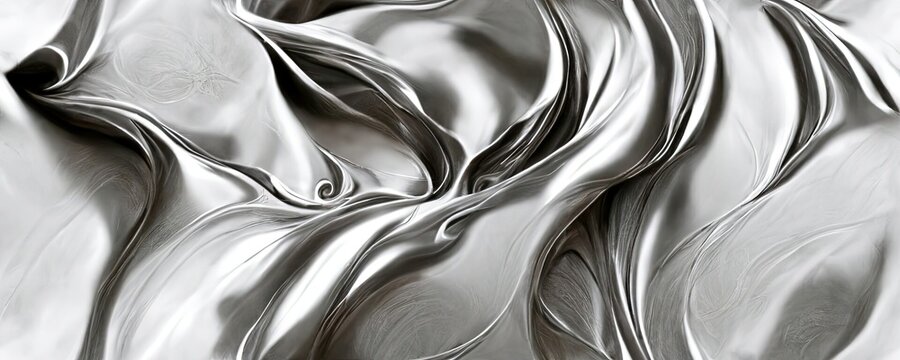 Beautiful mesmerize colorful pattern of liquid silver, mercury, beautiful background