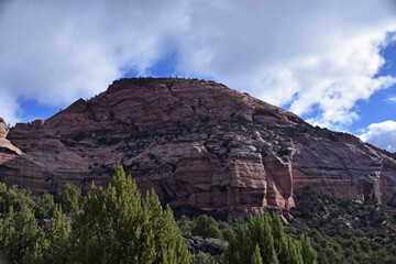 Red, White and Pink Mountain