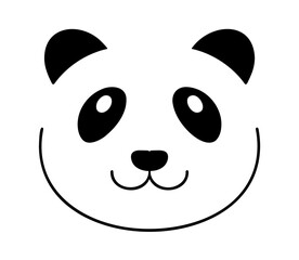 Cute panda hand drawn design illustration. 