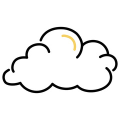 Cloud hand-drawn style symbol