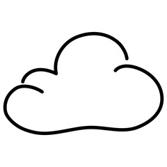 Cloud hand-drawn style symbol