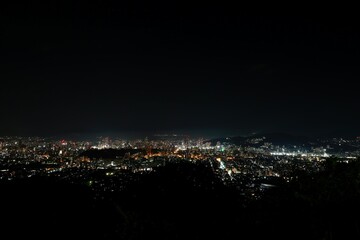 Fototapeta na wymiar 黄金山公園から見た広島市の夜景