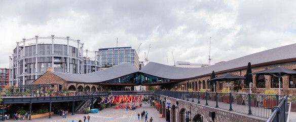 Coal Drops Yard, a new shopping quarter made form converted Victorian industrial buildings in...