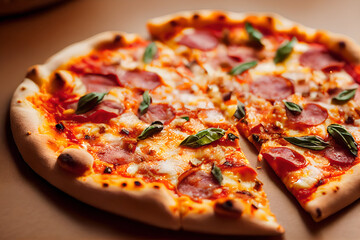 Hot delicious pizza