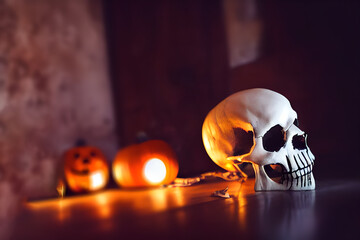 Skull and Halloween