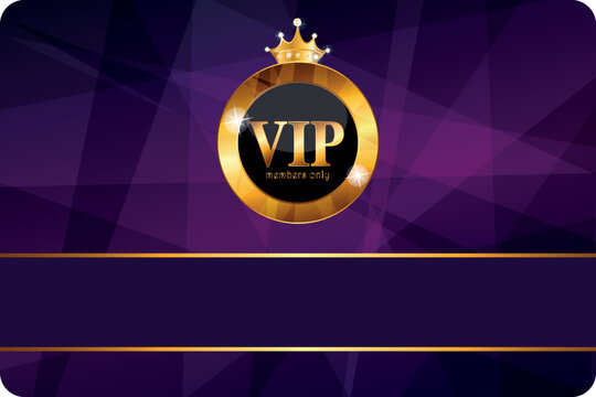 Premium VIP card with gold elements and crown