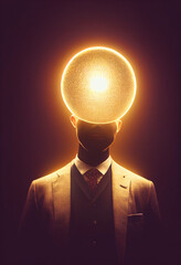 man with bulb