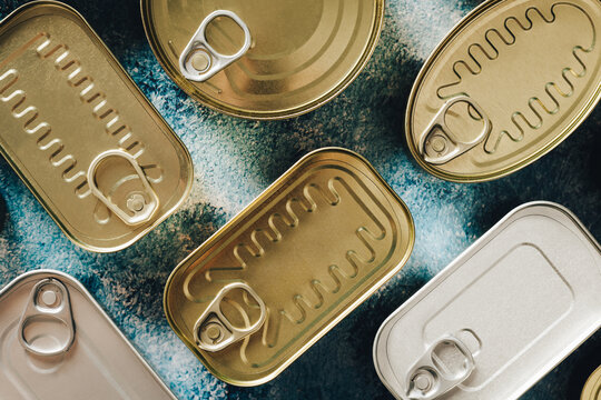 Set of unopened cans