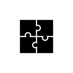 Puzzle icon isolated on white background