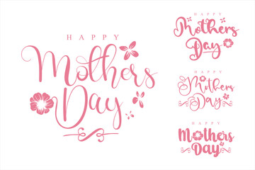 Happy mother's day lettering vector
