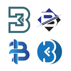 Creative B letter logo design