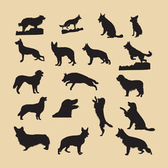 Dog Silhouette Vector Artwork. This is an eps file. 