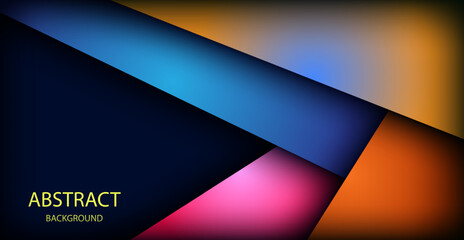 abstract colorful overlap layers on dark space for background design. eps10 vector