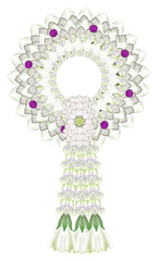 Thai jasmine garland. Thai Tradition flower.