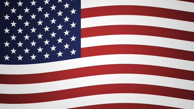 USA Waving Flag Looping Animation Background