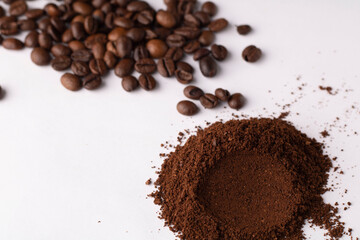 coffee beans lying on the table