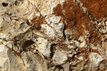 Texture of large stones and mountain rocks.