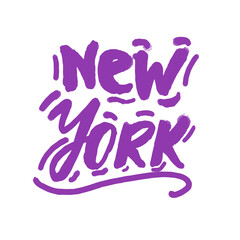 New York city typography line art design. For apparel,t-shirt,print,home decor elements