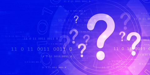 Obraz premium 2d illustration question mark background